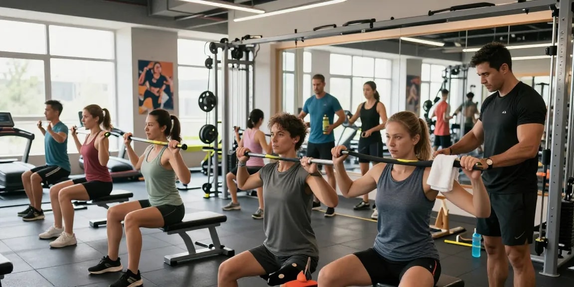 Unieke producten bij Unique Pharma Steroïden Winkel voor fitnessliefhebbers in een moderne sportschool.