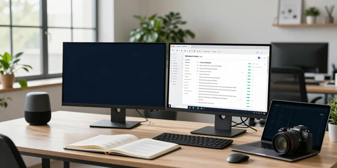 Data analyst monitoring AI prompt tracking metrics in a modern office