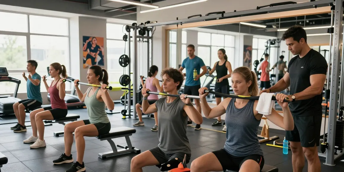 Unieke producten bij Unique Pharma Steroïden Winkel voor fitnessliefhebbers in een moderne sportschool.