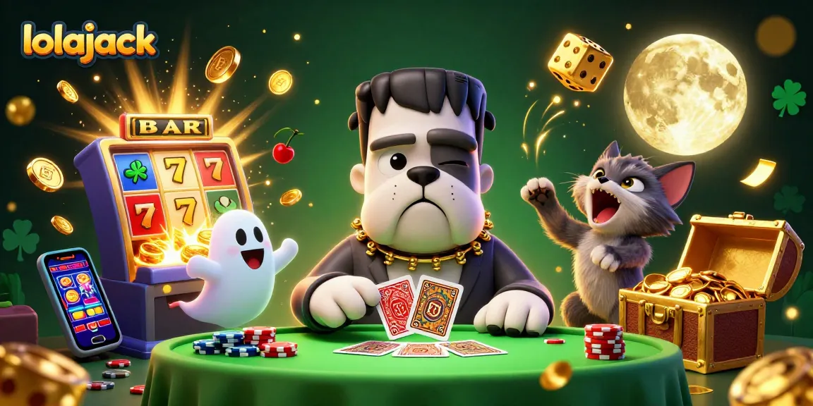 Experience the thrill of lolajack casino with vibrant characters and dynamic game elements bursting with energy.