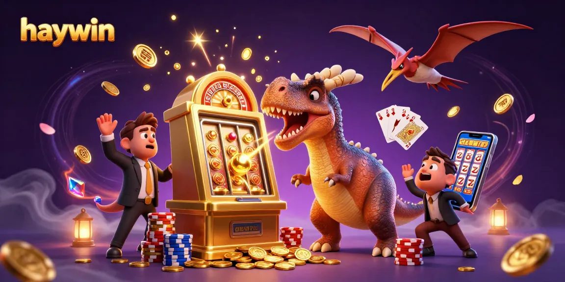 Experience excitement with haywin as a pachycephalosaurus wins jackpots amidst dazzling casino action.